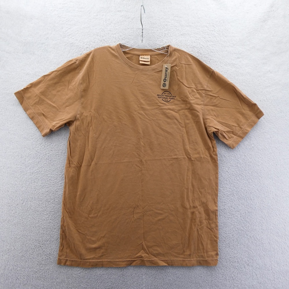 Ouray Shirt Mens Large Rocky Mountain National Park Brown Graphic Cotton New